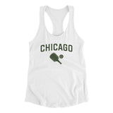 Chicago Pickleball Women's Racerback Tank-White-Allegiant Goods Co. Vintage Sports Apparel