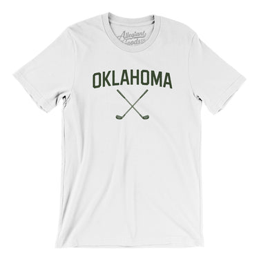 Oklahoma Golf Men/Unisex T-Shirt-White-Allegiant Goods Co. Vintage Sports Apparel