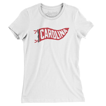 Carolina Pennant Women's T-Shirt-White-Allegiant Goods Co. Vintage Sports Apparel