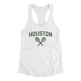 Houston Tennis Women's Racerback Tank-White-Allegiant Goods Co. Vintage Sports Apparel