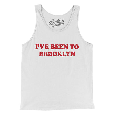 I've Been To Brooklyn Men/Unisex Tank Top-White-Allegiant Goods Co. Vintage Sports Apparel