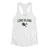 Long Island Pickleball Women's Racerback Tank-White-Allegiant Goods Co. Vintage Sports Apparel