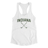 Indiana Golf Women's Racerback Tank-White-Allegiant Goods Co. Vintage Sports Apparel
