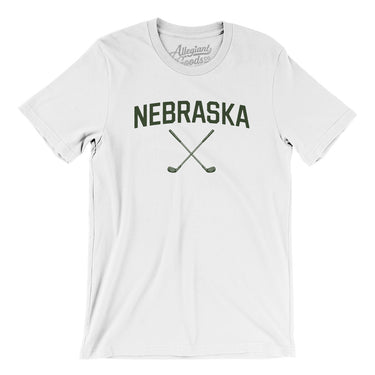 Nebraska Golf Men/Unisex T-Shirt-White-Allegiant Goods Co. Vintage Sports Apparel