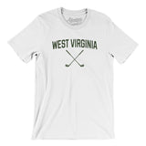 West Virginia Golf Men/Unisex T-Shirt-White-Allegiant Goods Co. Vintage Sports Apparel