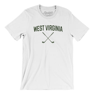West Virginia Golf Men/Unisex T-Shirt-White-Allegiant Goods Co. Vintage Sports Apparel