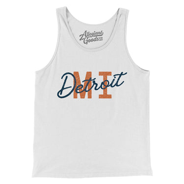 Detroit Mi Overprinted Men/Unisex Tank Top-Allegiant Goods Co. Vintage Sports Apparel
