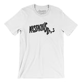 Massachusetts State Shape Text Men/Unisex T-Shirt-Allegiant Goods Co. Vintage Sports Apparel