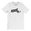 Massachusetts State Shape Text Men/Unisex T-Shirt-White-Allegiant Goods Co. Vintage Sports Apparel