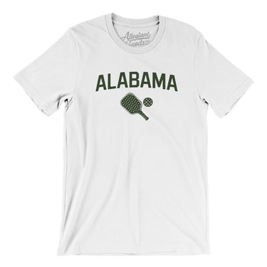 Alabama Pickleball Men/Unisex T-Shirt-White-Allegiant Goods Co. Vintage Sports Apparel