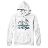 I Have A Tee Time In Michigan Hoodie-White-Allegiant Goods Co. Vintage Sports Apparel