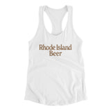 Rhode Island Beer Women's Racerback Tank-White-Allegiant Goods Co. Vintage Sports Apparel