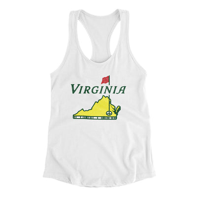 Virginia Golf Women's Racerback Tank-White-Allegiant Goods Co. Vintage Sports Apparel