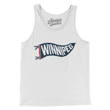 Winnipeg Pennant Men/Unisex Tank Top-White-Allegiant Goods Co. Vintage Sports Apparel