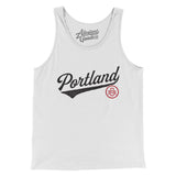 Portland Vintage Script Men/Unisex Tank Top-Allegiant Goods Co. Vintage Sports Apparel