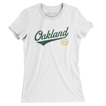 Oakland Vintage Script Women's T-Shirt-Allegiant Goods Co. Vintage Sports Apparel