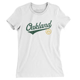 Oakland Vintage Script Women's T-Shirt-Allegiant Goods Co. Vintage Sports Apparel