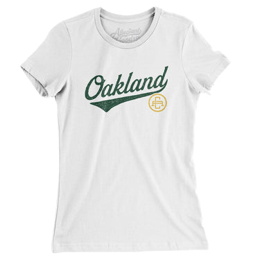Oakland Vintage Script Women's T-Shirt-Allegiant Goods Co. Vintage Sports Apparel