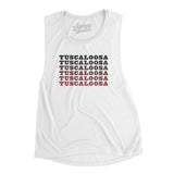 Tuscaloosa Repeat Women's Flowey Scoopneck Muscle Tank-White-Allegiant Goods Co. Vintage Sports Apparel