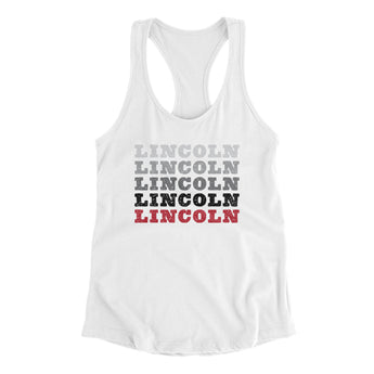Lincoln Repeat Women's Racerback Tank-Allegiant Goods Co. Vintage Sports Apparel