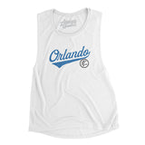 Orlando Vintage Script Women's Flowey Scoopneck Muscle Tank-Allegiant Goods Co. Vintage Sports Apparel
