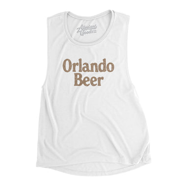 Orlando Beer Women's Flowey Scoopneck Muscle Tank-White-Allegiant Goods Co. Vintage Sports Apparel