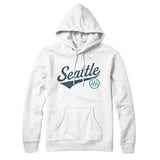 Seattle Vintage Script Hoodie-Allegiant Goods Co. Vintage Sports Apparel