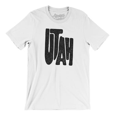 Utah State Shape Text Men/Unisex T-Shirt-Allegiant Goods Co. Vintage Sports Apparel