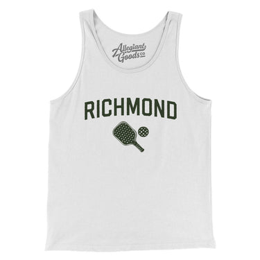 Richmond Pickleball Men/Unisex Tank Top-White-Allegiant Goods Co. Vintage Sports Apparel