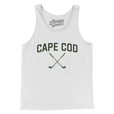 Cape Cod Golf Men/Unisex Tank Top-White-Allegiant Goods Co. Vintage Sports Apparel
