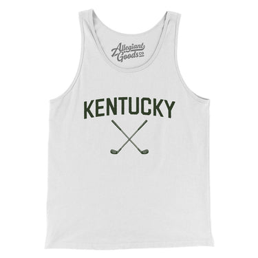 Kentucky Golf Men/Unisex Tank Top-White-Allegiant Goods Co. Vintage Sports Apparel