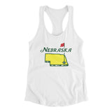 Nebraska Golf Women's Racerback Tank-White-Allegiant Goods Co. Vintage Sports Apparel