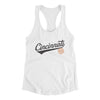 Cincinnati Vintage Script Women's Racerback Tank-White-Allegiant Goods Co. Vintage Sports Apparel