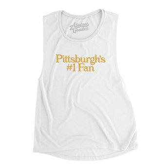 Pittsburgh's Number 1 Fan Women's Flowey Scoopneck Muscle Tank-Allegiant Goods Co. Vintage Sports Apparel
