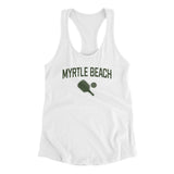 Myrtle Beach Pickleball Women's Racerback Tank-White-Allegiant Goods Co. Vintage Sports Apparel