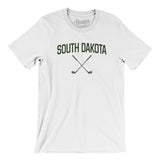 South Dakota Golf Men/Unisex T-Shirt-White-Allegiant Goods Co. Vintage Sports Apparel
