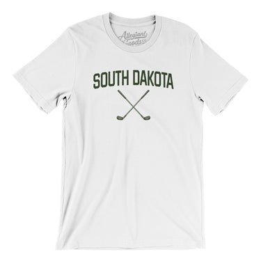 South Dakota Golf Men/Unisex T-Shirt-White-Allegiant Goods Co. Vintage Sports Apparel