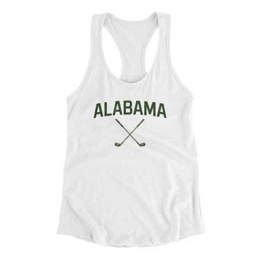 Alabama Golf Women's Racerback Tank-White-Allegiant Goods Co. Vintage Sports Apparel