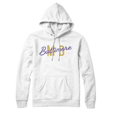 Baltimore Md Overprinted Hoodie-Allegiant Goods Co. Vintage Sports Apparel