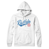 Buffalo Vintage Script Hoodie-White-Allegiant Goods Co. Vintage Sports Apparel