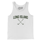 Long Island Golf Men/Unisex Tank Top-White-Allegiant Goods Co. Vintage Sports Apparel