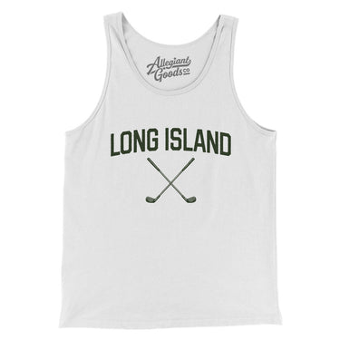 Long Island Golf Men/Unisex Tank Top-White-Allegiant Goods Co. Vintage Sports Apparel