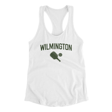 Wilmington Pickleball Women's Racerback Tank-White-Allegiant Goods Co. Vintage Sports Apparel