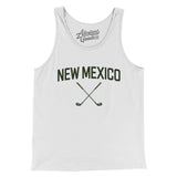 New Mexico Golf Men/Unisex Tank Top-White-Allegiant Goods Co. Vintage Sports Apparel