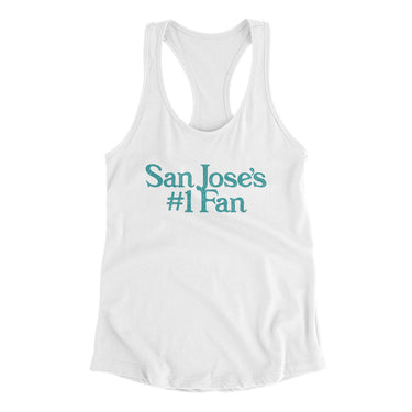 San Jose's Number 1 Fan Women's Racerback Tank-Allegiant Goods Co. Vintage Sports Apparel