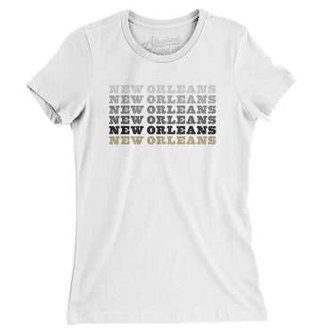 New Orleans Repeat Women's T-Shirt-White-Allegiant Goods Co. Vintage Sports Apparel