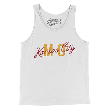 Kansas City Mo Overprinted Men/Unisex Tank Top-Allegiant Goods Co. Vintage Sports Apparel