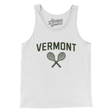 Vermont Tennis Men/Unisex Tank Top-White-Allegiant Goods Co. Vintage Sports Apparel