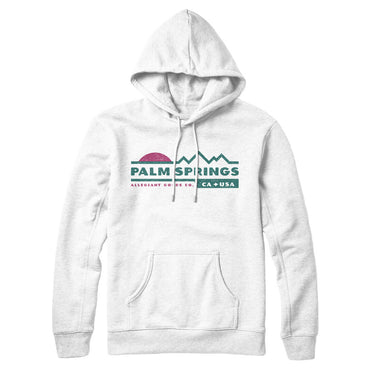 Palm Springs Mountain Sunset Hoodie-White-Allegiant Goods Co. Vintage Sports Apparel