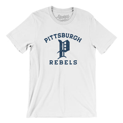 Pittsburgh Rebels Men/Unisex T-Shirt-White-Allegiant Goods Co. Vintage Sports Apparel